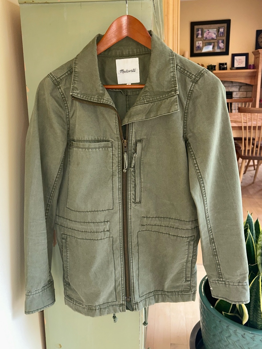 Madewell Women’s Fleet Utility Cotton Jacket in Desert Olive Size Small - Picture 4 of 16